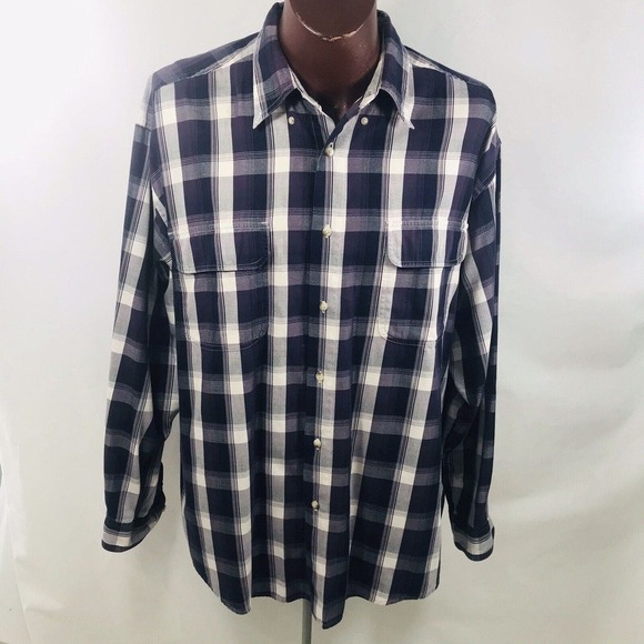 Eddie Bauer Other - EDDIE BAUER Shirt Mens XL Button Down Relaxed Fit Plaid Long Sleeve 100% Cotton